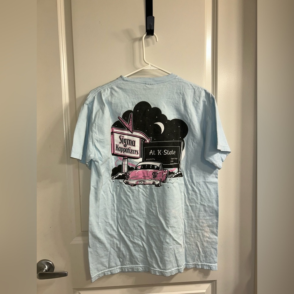 Comfort Colors Light Blue Short Sleeve Tee sigma kappa sorority